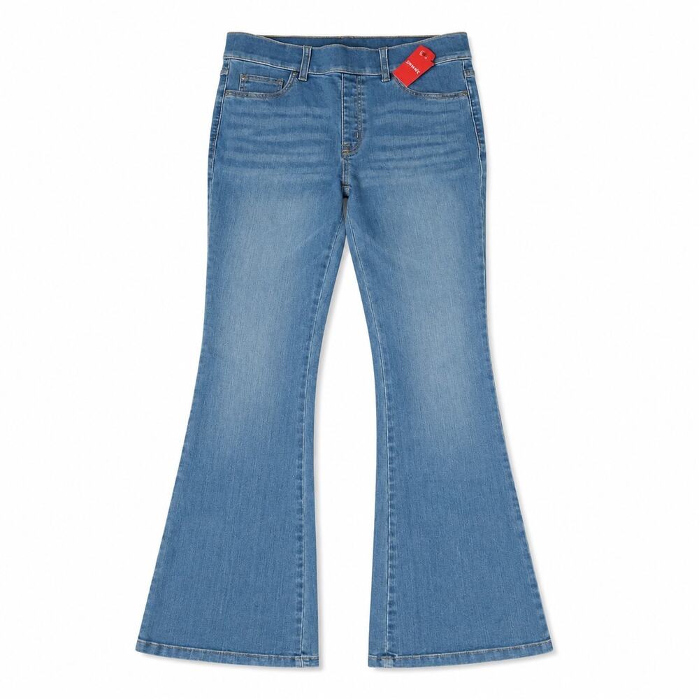 NWT SPANX Flare Jeans Medium Vintage Indigo High Rise Stretch Denim
